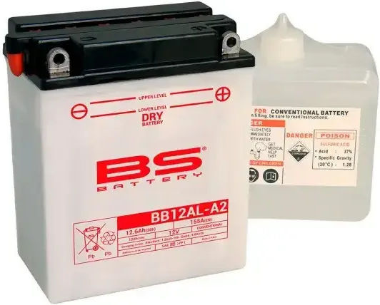 BS Отворен тип Мотоциклетна батерия YB12AL-A2