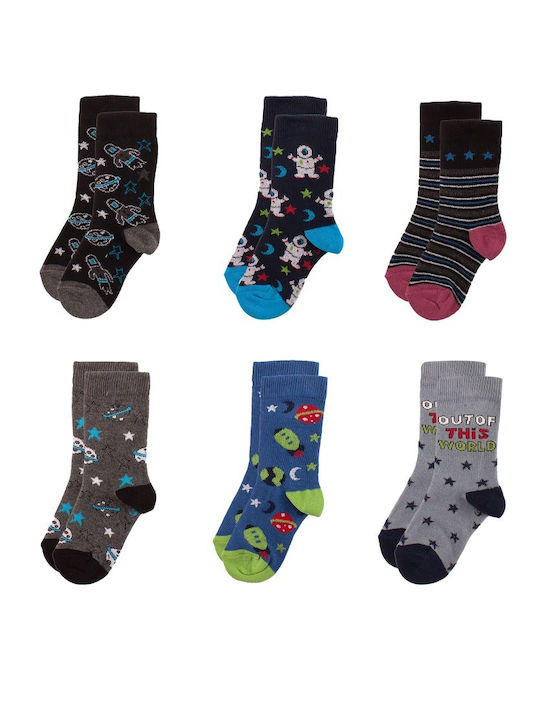 Design Socks Παιδικές Κάλτσες Πολύχρωμες 6 Ζευγάρια