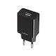Maxlife Ladegerät ohne Kabel mit USB-A Anschluss Schwarzs (MXTC-11)