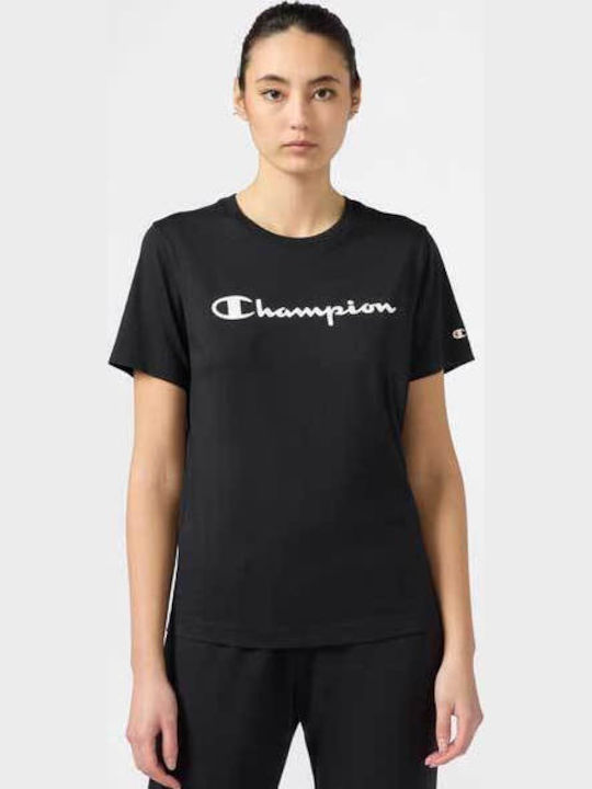 Champion Γυναικεία Μπλούζα Βαμβακερή Black