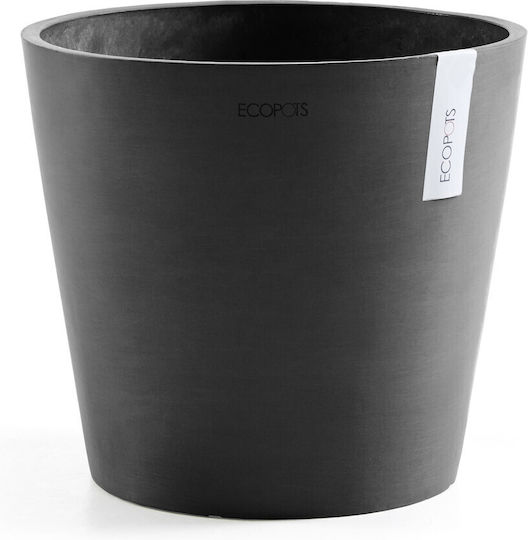 Ecopots Ghiveci Dark Grey 25x24.5cm.