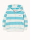 Kinderstrickjacke mit Kapuze Cyan