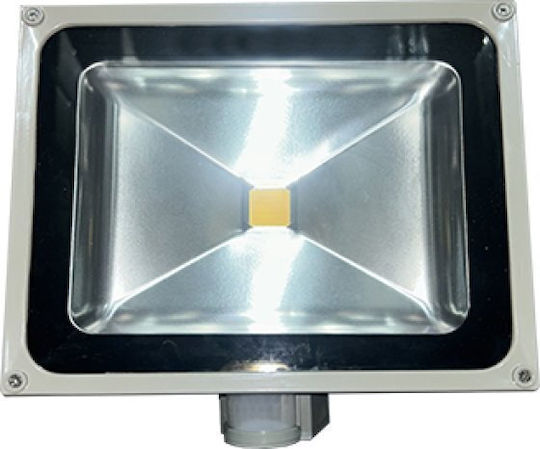 Aca Προβολέας LED 30W Θερμό Λευκό 2700K με Φωτοκύτταρο