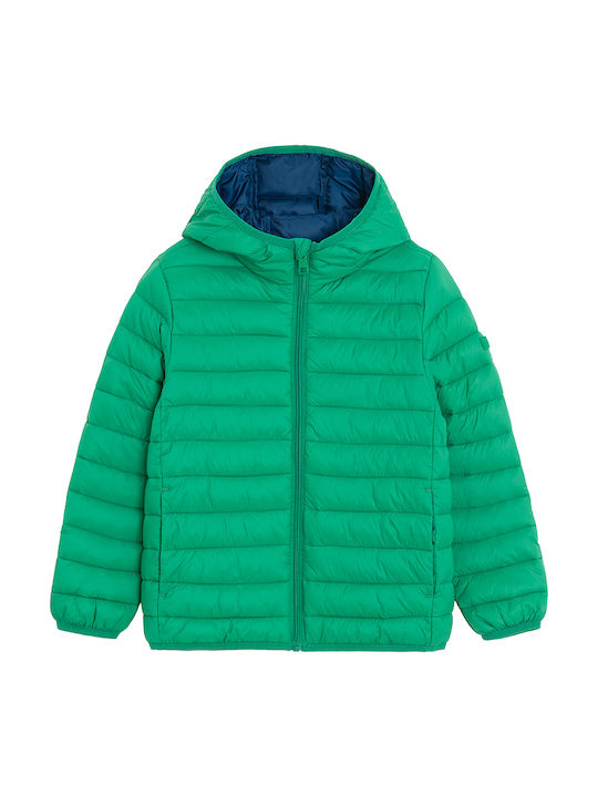 Kids Casual Short Jacket with Hood Green