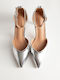 Pantofi cu toc cu Toc Stiletto & Curea Argintiu