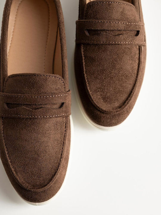 Bozikis Women's Loafers in Brown Color