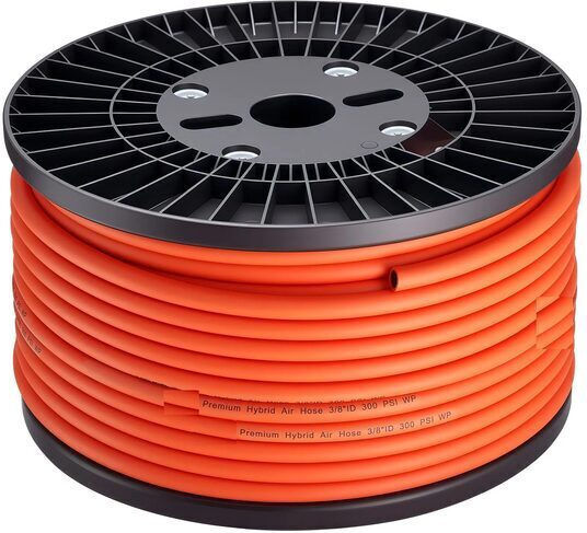 Furtun Hibrid de Aer Comprimat în 3 Straturi 76 M 3/8” 20 Bar Flexibil Fiabil de la 40 la 60°C