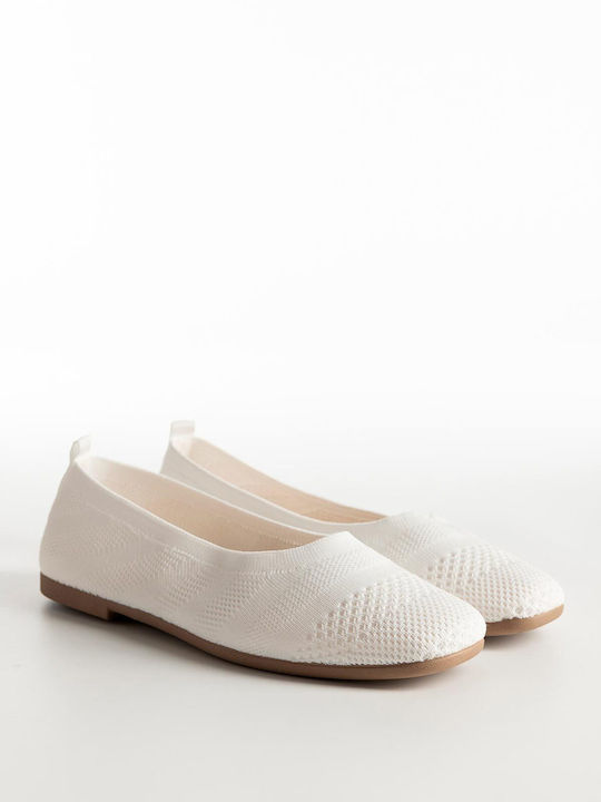 Damen Ballerinas in Weiß Farbe