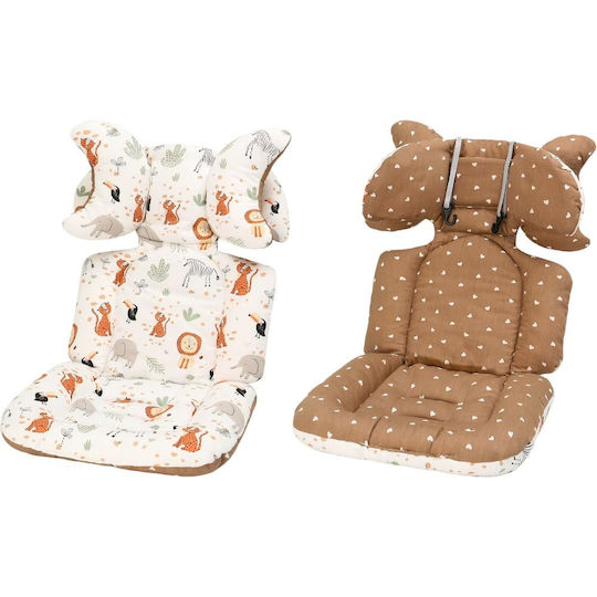Queen Mother Stroller Mattress Double Sided Animals White