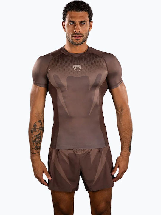 Venum Short Sleeve Shirt 4491 for Jiu-Jitsu Brown