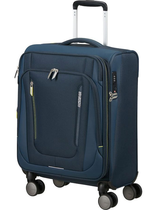 American Tourister Spinner Куфар за Пътуване Кабинен Син с 4 Колела Височина 55см