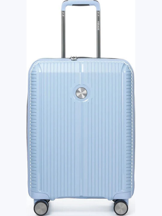 Verage Rome Cabin Travel Suitcase Light Blue with 4 Wheels Height 55cm VG19006-S