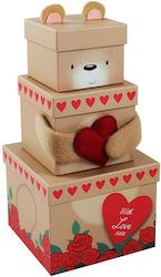 Κουτιά Δώρων Σετ Bear Plush 34k-30303-bxc