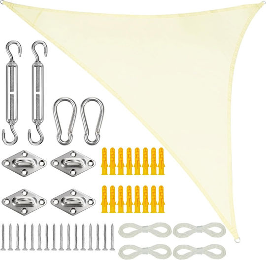 Belle Vous Triangle Shade Sail Ecru 2m 170gr/m²