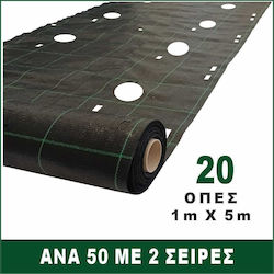 Ground Cover Fabric Prokrob Holes Every 50 2 Rows 1x5m 20 Positions 99111