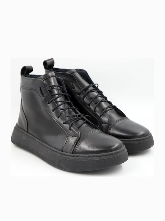 Leather Black Men's Boots