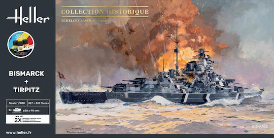 Heller 1:400 Starter Kit Twin Set Bismarck + Tirpitz
