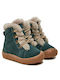 Suede Kids Boots with Laces Blue