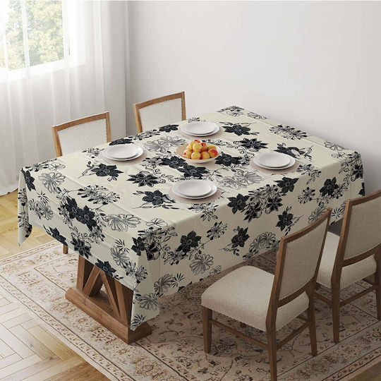 Hermia Tischtuch Ecru-black 140x180cm