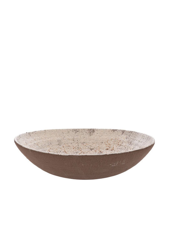 Iliadis Decorative Round Ceramic Platter White 39x39x10cm