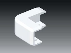 Kopos External Corner Cover Lh White 15 X 10mm