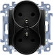 Kontakt-Simon Power Socket Black 1pcs