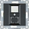 Hager Lumina Double Plate Keystone Jack Black Wl2323
