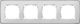 Kontakt-simon Simon Detail 82 Quadruple Frame Detail Select-metal White Aluminum Base 8201640-243