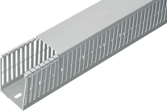 Elettrocanali Halogen-free Comb Trunking Cover Sh 25 X 80mm Gray 2m