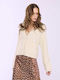 Celestino Cardigan Pentru Femei Tricotat Cu Buzunare Loose Fit Ecru