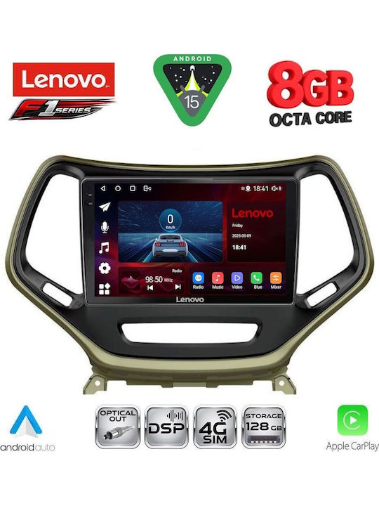 Lenovo Car Audio System for Jeep Cherokee 2014 (Bluetooth/USB/WiFi/GPS/Apple-Carplay/Android-Auto) with Touch Screen 10"