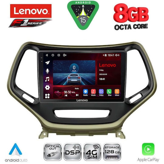 Lenovo Car Audio System for Jeep Cherokee 2014 (Bluetooth/USB/WiFi/GPS/Apple-Carplay/Android-Auto) with Touch Screen 10"