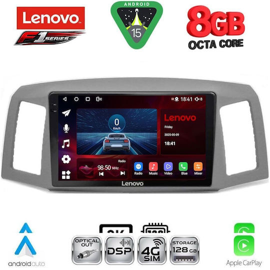 Lenovo Ηχοσύστημα Αυτοκινήτου για Jeep Grand Cherokee 2005-2007 (Bluetooth/USB/WiFi/GPS/Apple-Carplay/Android-Auto) με Οθόνη Αφής 10"