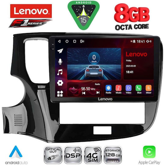 Lenovo Ηχοσύστημα Αυτοκινήτου για Mitsubishi Outlander 2020-2022 (Bluetooth/USB/WiFi/GPS/Apple-Carplay/Android-Auto) με Οθόνη Αφής 10"
