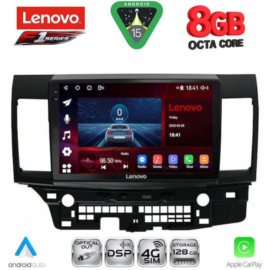 Lenovo Ηχοσύστημα Αυτοκινήτου για Mitsubishi Lancer 2008-2017 (Bluetooth/USB/WiFi/GPS/Apple-Carplay/Android-Auto) με Οθόνη Αφής 10"