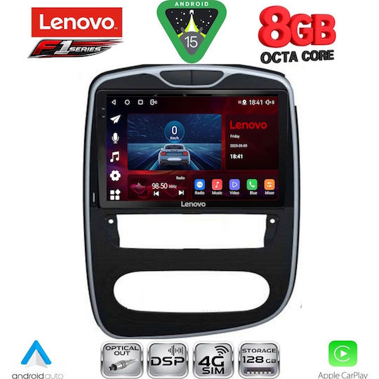 Lenovo Ηχοσύστημα Αυτοκινήτου για Renault Clio 2016-2019 (Bluetooth/USB/WiFi/GPS/Apple-Carplay/Android-Auto) με Οθόνη Αφής 10"