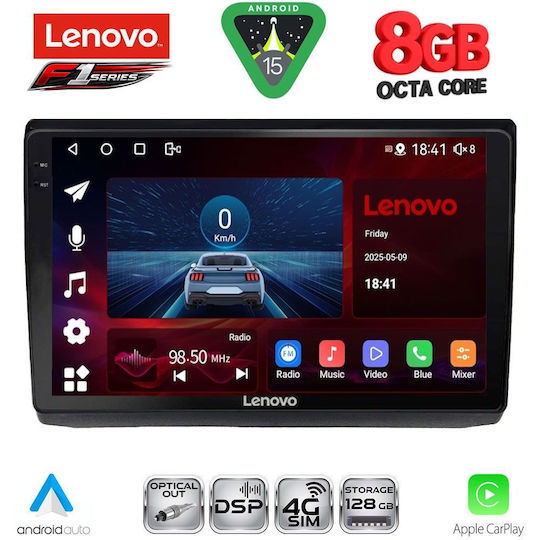 Lenovo Ηχοσύστημα Αυτοκινήτου για Opel Vivaro Renault Trafic Nissan Primastar 2004-2015 (Bluetooth/USB/WiFi/GPS/Apple-Carplay/Android-Auto) με Οθόνη Αφής 10"