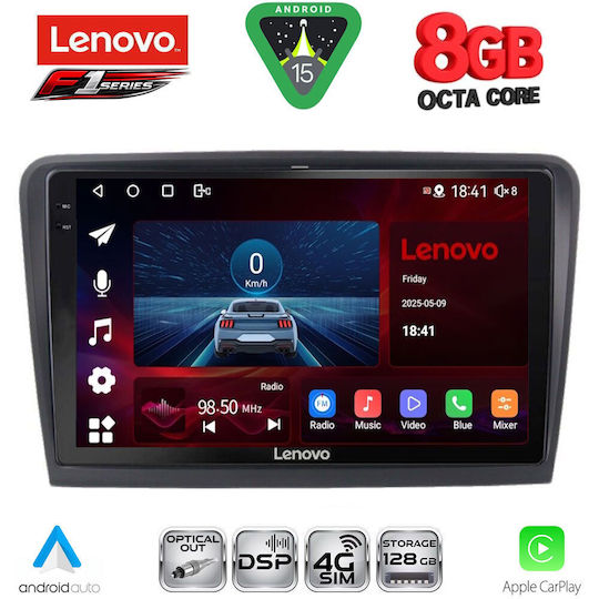 Lenovo Ηχοσύστημα Αυτοκινήτου για Skoda Superb 2008-2015 (Bluetooth/USB/WiFi/GPS/Apple-Carplay/Android-Auto) με Οθόνη Αφής 10"