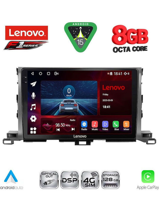 Lenovo Автомобилна Аудио Система (Блутут/USB/WiFi/GPS/Apple-Carplay/Android-Auto) с Тъчскрийн 10"