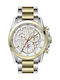 Dissoni Herrenuhr 46mm Chronograph Batterie mit Gold Metallarmband