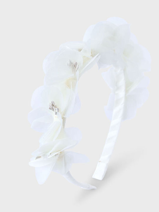 Mayoral Beige Kids Headband with Flower