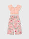 Kids Sweatpants Set Salmon 2 Pieces