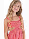 Girls Dress Sleeveless Fuchsia