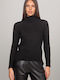 Women's Blouse Turtleneck Black