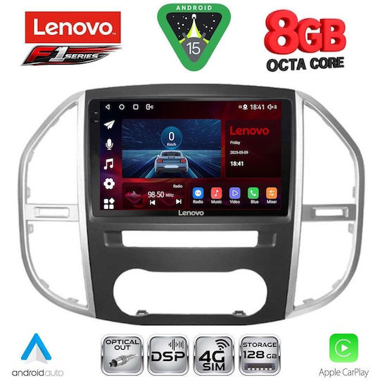 Lenovo Ηχοσύστημα Αυτοκινήτου για Mercedes-Benz Vito / Viano 2015 (Bluetooth/USB/WiFi/GPS/Apple-Carplay/Android-Auto) με Οθόνη Αφής 10"