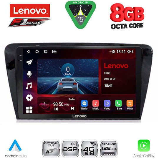 Lenovo Ηχοσύστημα Αυτοκινήτου για Skoda Octavia 2013-2021 (Bluetooth/USB/WiFi/GPS/Apple-Carplay/Android-Auto) με Οθόνη Αφής 10"