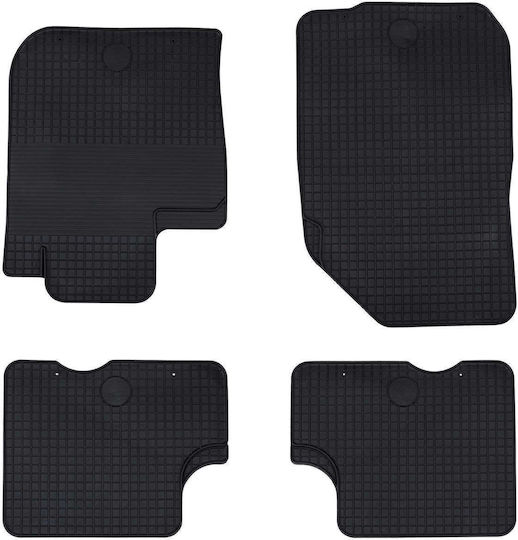vidaXL Σετ Μπροστινά και Πίσω Πατάκια 4τμχ για Renault Logan Dacia Duster / Logan 2010-2017 Μαύρα