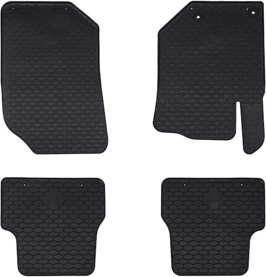 vidaXL Set of Front and Rear Mats 4pcs for Opel Corsa / Mokka Citroen DS3 2019 Black