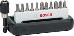 Bosch Σετ 12 Μύτες Κατσαβιδιού Σταυρός / Αστέρι / Torx