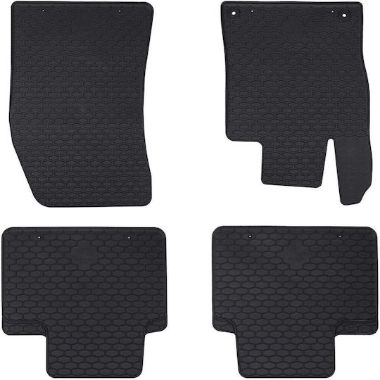 vidaXL Set of Front and Rear Mats 4pcs for Peugeot 308 2021 Black
